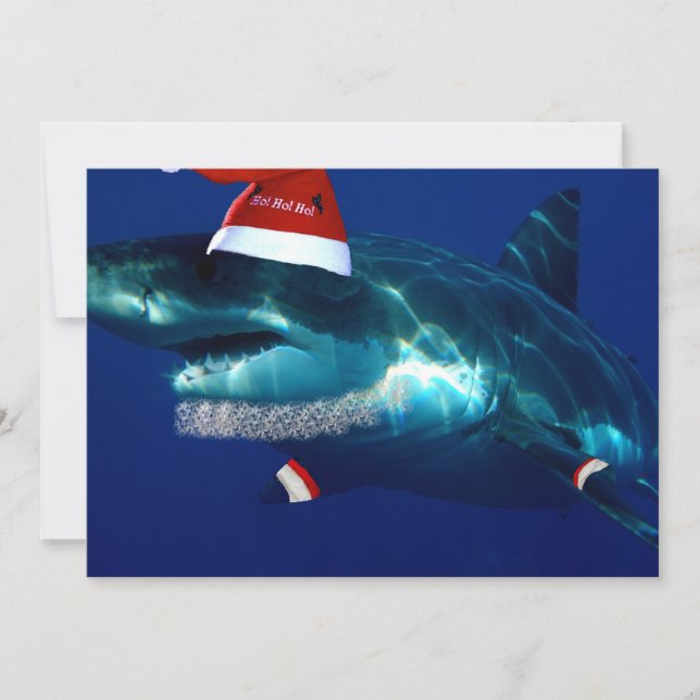 Tarjeta Festiva Santa Jaws (Anverso)