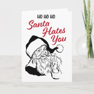 Tarjeta Festiva Santa le odia