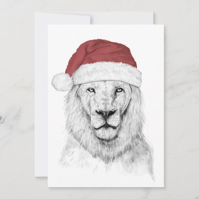 Tarjeta Festiva Santa lion II (Anverso)