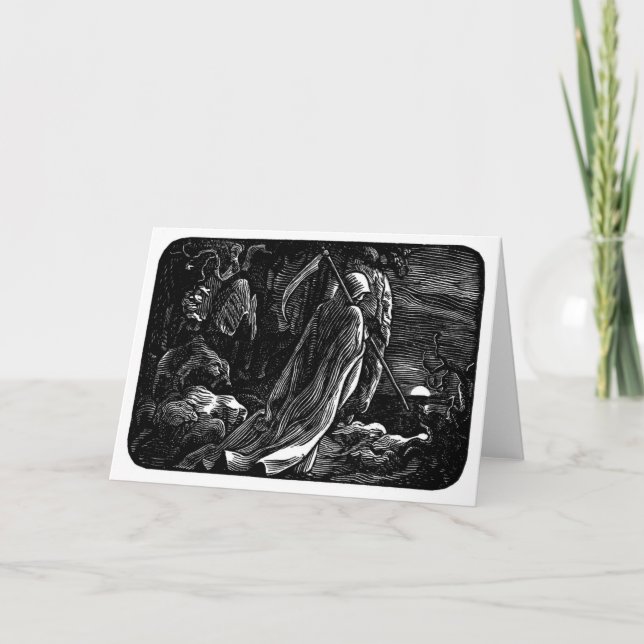 Tarjeta Festiva Santa Muerte (parca mexicano) (Anverso)