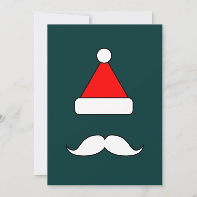 Tarjeta Festiva Santa Mustache (Anverso)