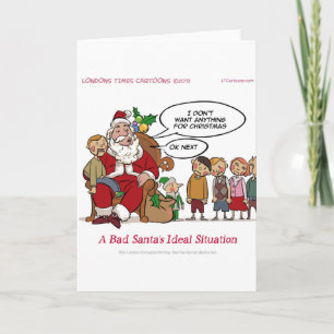 Tarjeta Festiva Santa muy malo Situación ideal Divertido