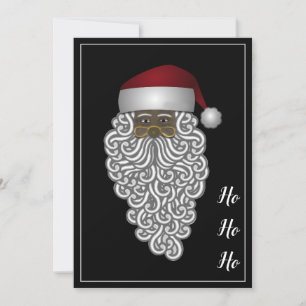 Tarjeta Festiva Santa Navidades afroamericanos personalizados
