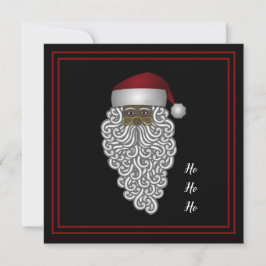 Tarjeta Festiva Santa Navidades afroamericanos personalizados