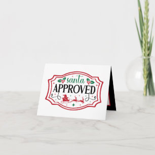 Tarjeta Festiva Santa navideño festivo aprobado personalizable