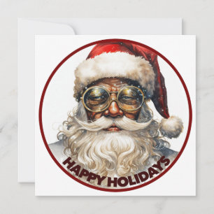 Tarjeta Festiva Santa Negro Feliz Fiesta Kwanzaa Afroamericano