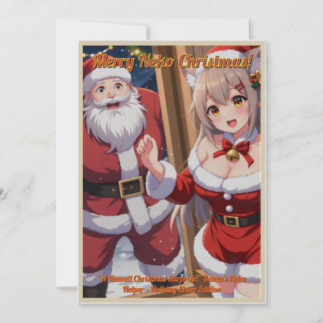 Tarjeta Festiva Santa & Neko Helper (Descargable) (Anverso)