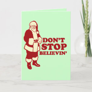 Tarjeta Festiva Santa, no dejes de creer'