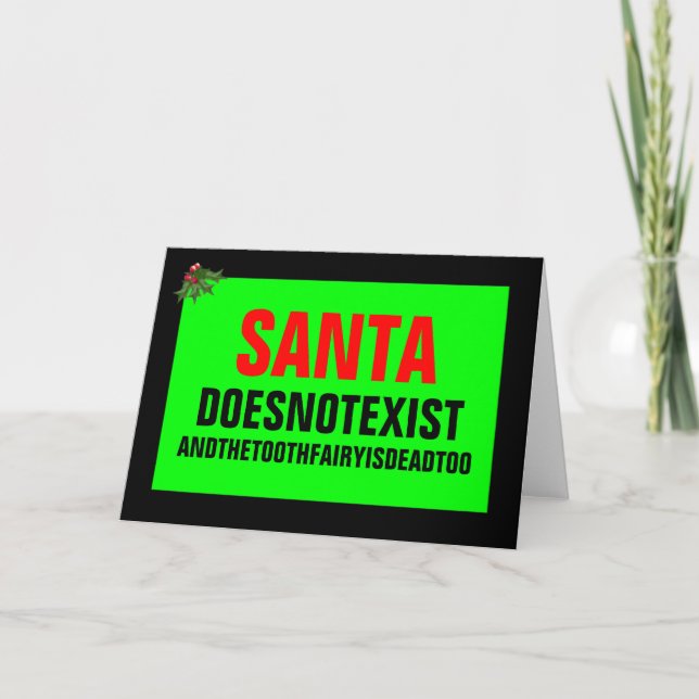 Tarjeta Festiva Santa no existe (Anverso)