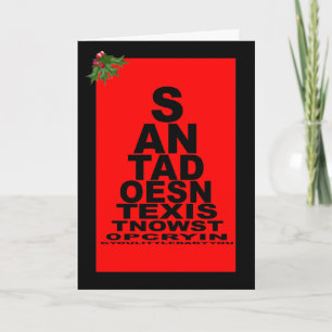Tarjeta Festiva Santa no existe Navidades