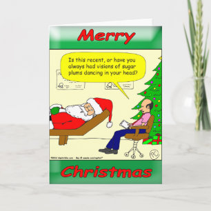 Tarjeta Festiva Santa pasa tiempo con su amigo el terapeuta