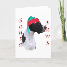 Tarjeta Festiva Santa Paws de Great Dane (mantle)