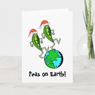 Tarjeta Festiva Santa Peas on Earth