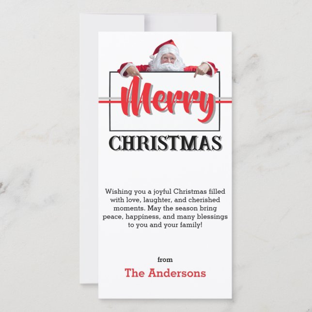 Tarjeta Festiva Santa Peeping (Anverso)