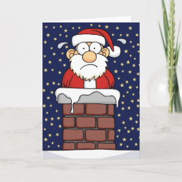 Tarjeta Festiva Santa pegado