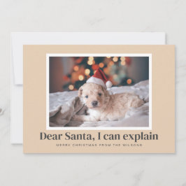 Tarjeta Festiva Santa, puedo explicar la divertida foto de un Masc