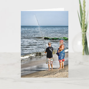 Tarjeta Festiva Santa que comprueba hacia fuera a Rehoboth Fisher…