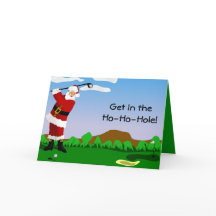 Santa que juega a golf