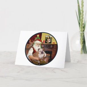 Tarjeta Festiva Santa (R) - Bulldog inglés 1