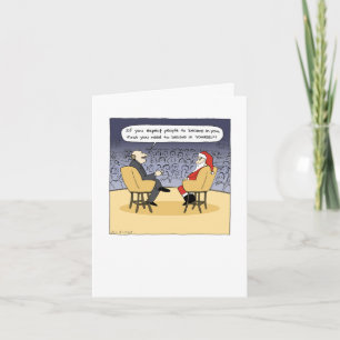Tarjeta Festiva Santa recibe algunos consejos divertidos dibujos a
