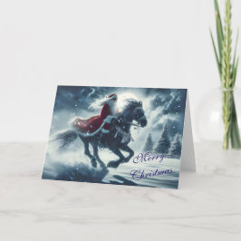 Tarjeta Festiva Santa Riding como la carta de los Navidades del vi