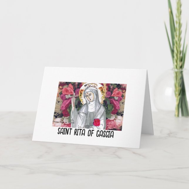 Tarjeta Festiva Santa Rita de Cascia (Anverso)