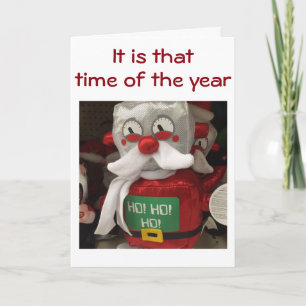 TARJETA FESTIVA SANTA ROBOT ENVÍA HOLIDAY CHEER