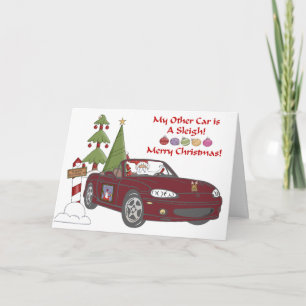 Tarjeta Festiva Santa rojo de cobre