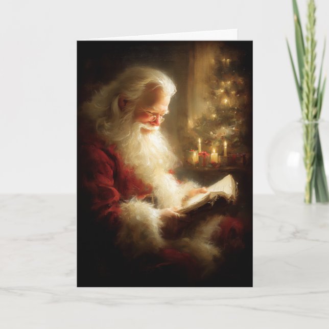 Tarjeta Festiva Santa’s Christmas Eve (Anverso)