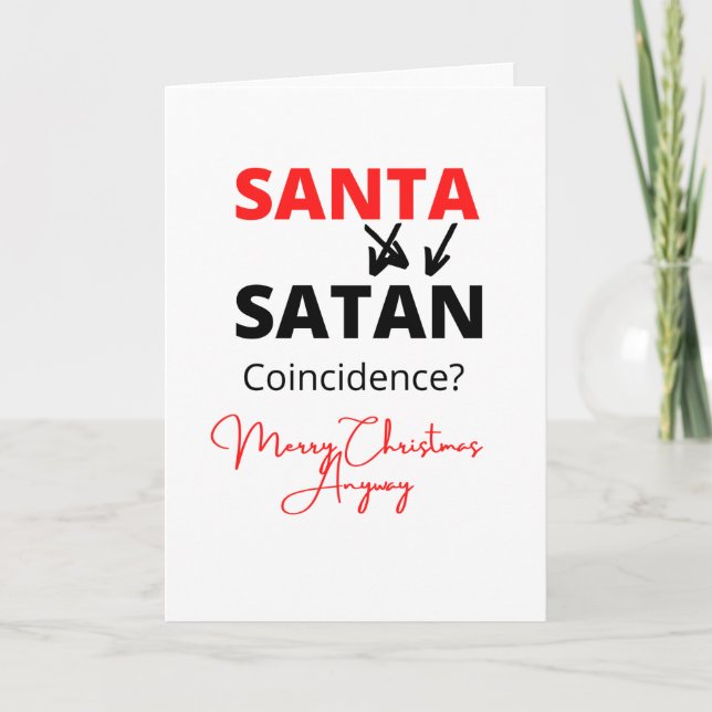 Tarjeta Festiva Santa Satan (Anverso)