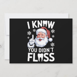 Tarjeta Festiva Santa Sé que no usaste hilo dental Dentista Dental