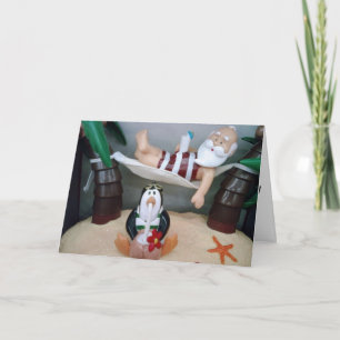 TARJETA FESTIVA SANTA SE QUEDA ROMPIDA