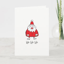 Tarjeta Festiva Santa simple (5" x 7"), env blanco estándar. Inc.
