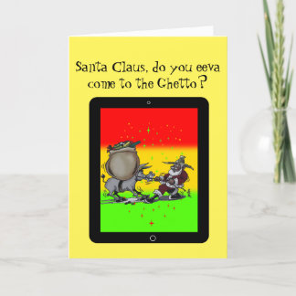 Tarjeta Festiva Santa sin reno