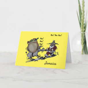 Tarjeta Festiva Santa sin reno