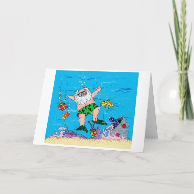 Tarjeta Festiva Santa Subacuática (Anverso)