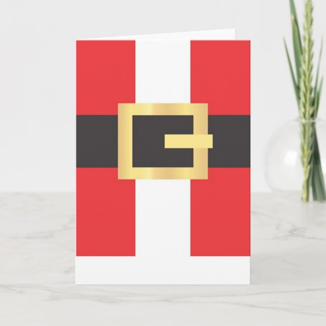Tarjeta Festiva Santa Suit (Anverso)
