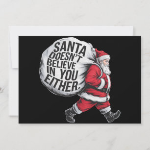Tarjeta Festiva Santa Tampoco Cree En Ti Equipo Santa