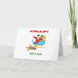 Tarjeta Festiva Santa Tiene un Pinchazo