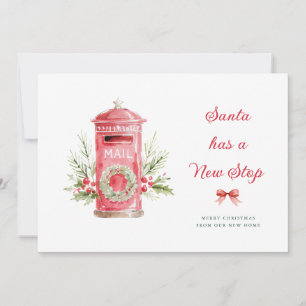 TARJETA FESTIVA SANTA TIENE UNA NUEVA PARADA MUDANZA