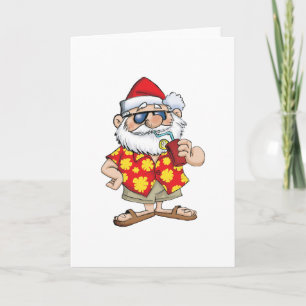 TARJETA FESTIVA SANTA TROPICAL
