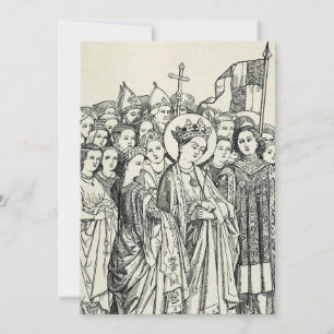 Tarjeta Festiva Santa Úrsula virgen y mártir