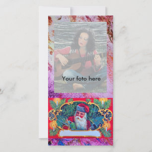 TARJETA FESTIVA SANTA VINTAGE