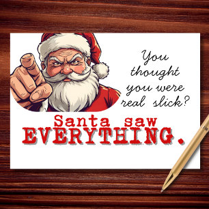 Tarjeta Festiva Santa Vio Todo Fundido Navidades