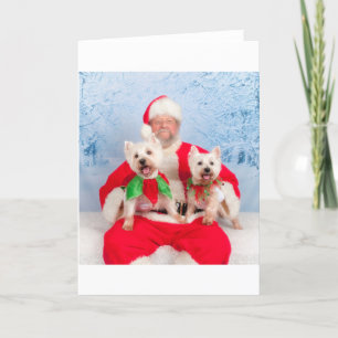 Tarjeta Festiva Santa Westies