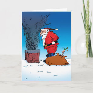 Tarjeta Festiva Santa Whiz Funny Personalizado