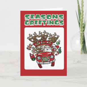Tarjeta Festiva Santa Woody y su Personalizado de Navidades renos