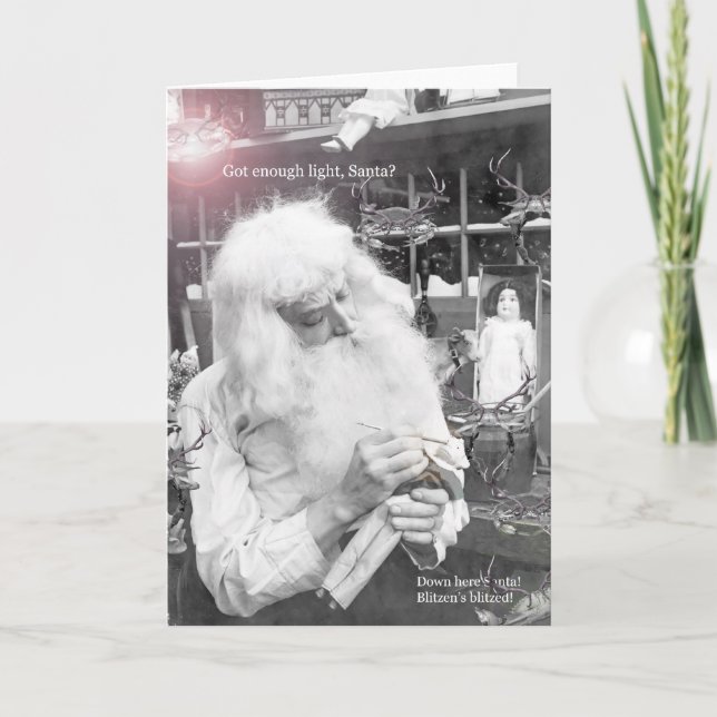 Tarjeta Festiva Santa y cangrejos (Anverso)