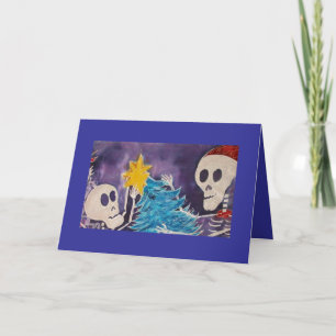 Tarjeta Festiva Santa y hijo
