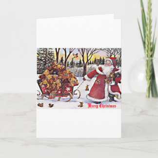 Tarjeta Festiva Santa y Juguetes